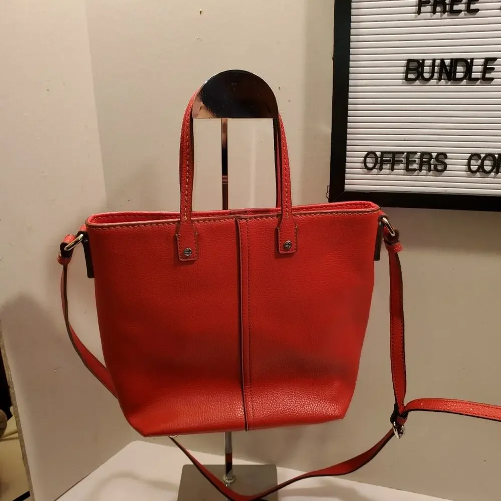 DANA BUCHMAN SMALL PEBBLED LEATHER SATCHEL BAG *